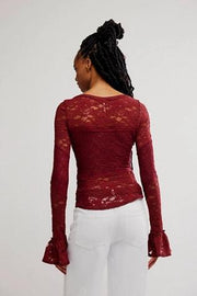 Lace Layering Top - Cabernet