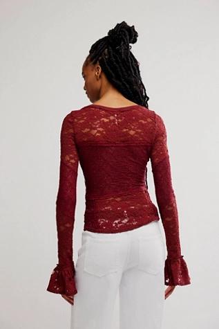 Lace Layering Top - Cabernet