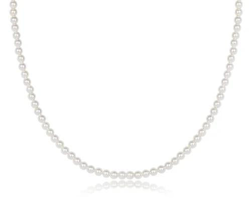 E. Newton 17" Choker Classic Pearl 4mm Bead