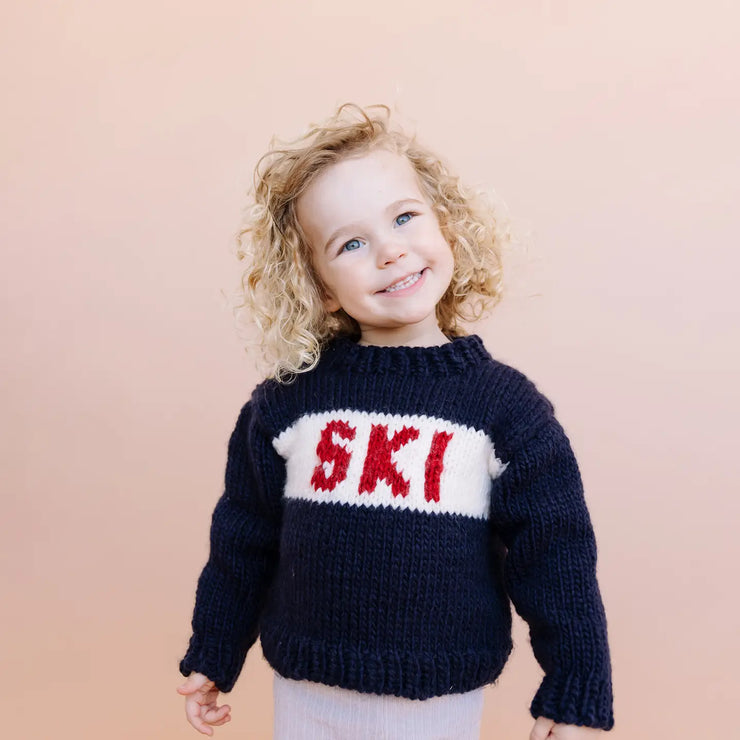 Holiday Ski Sweater - Navy, Baby and Kids