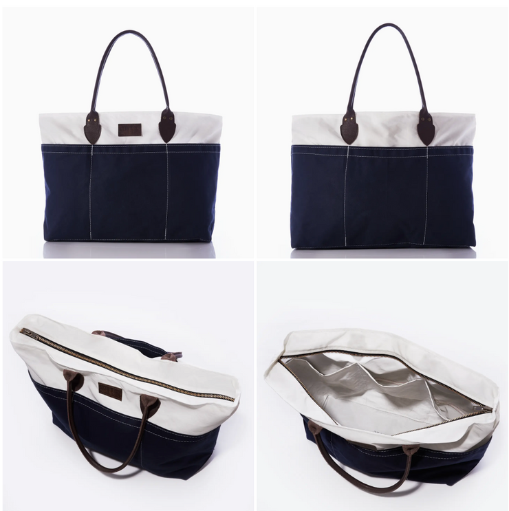 Navy Chebeague Large Travel Tote