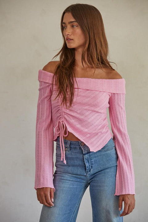 YUNA TIE TOP - Pink
