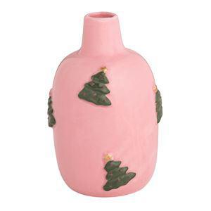Pink Tree Christmas Icon Vase
