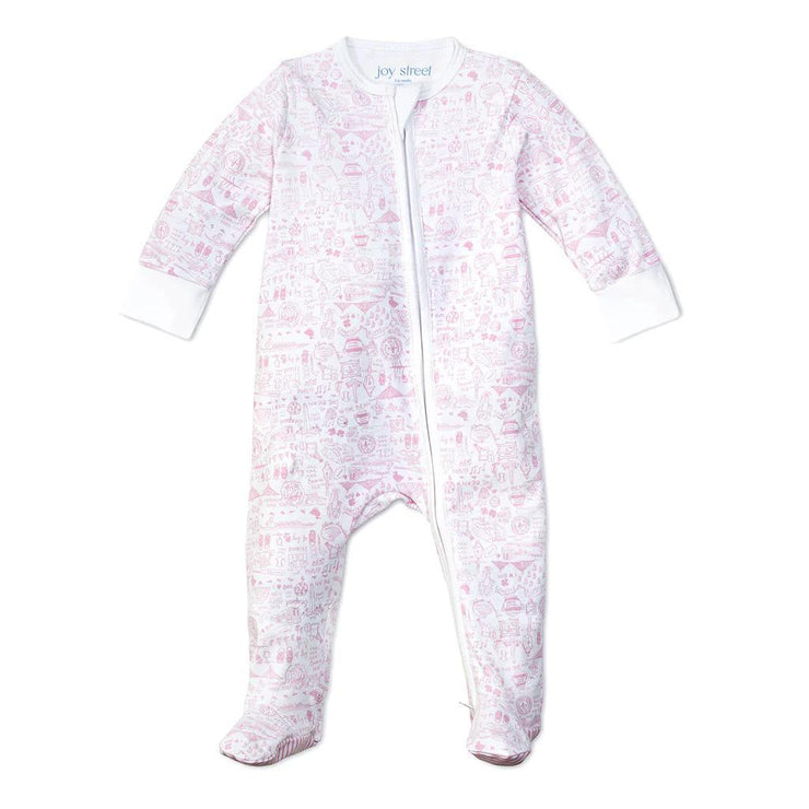 Boston Zip Baby Onesie - Strawberry Ice Cream