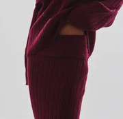 Best Dressed Maxi Sweater Skirt - Ruby
