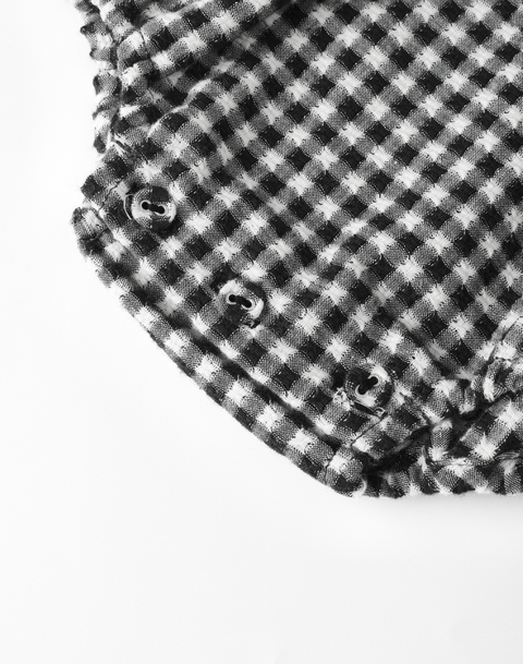 The Colette Romper - Black Gingham