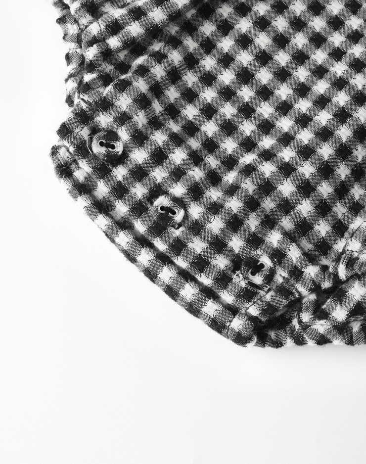 The Colette Romper - Black Gingham