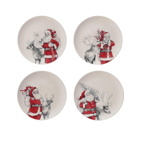 Plate with Santa & Reindeer Image - all styles