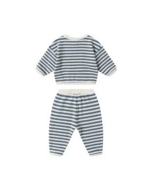 The Waffle Slouch Set - Ocean Stripe