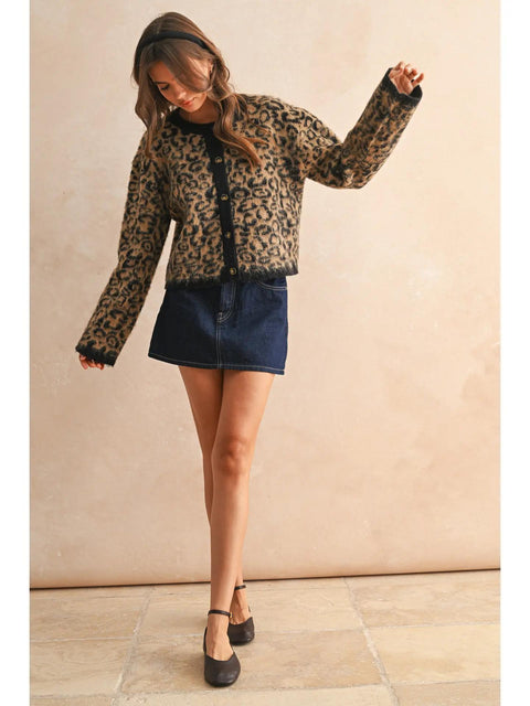Make a Statement Leopard Cardi