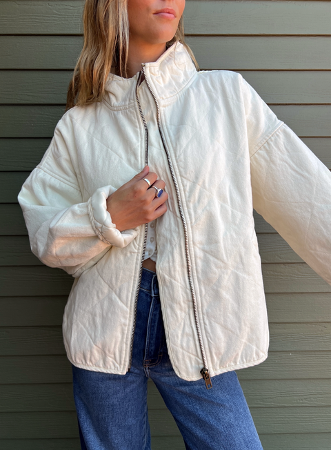 Eclipse Denim Jacket - Ivory