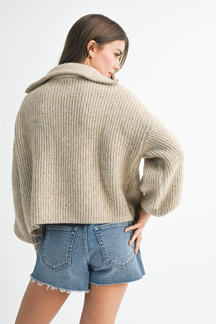 Dani Henley Sweater - Oat