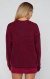 Feel Good Sweater - Maroon Knit