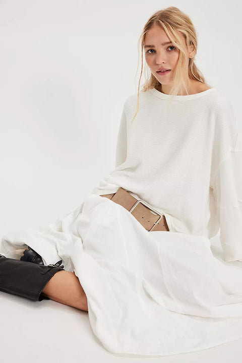 Total Eclipse Long Sleeve in Clean Ivory/White