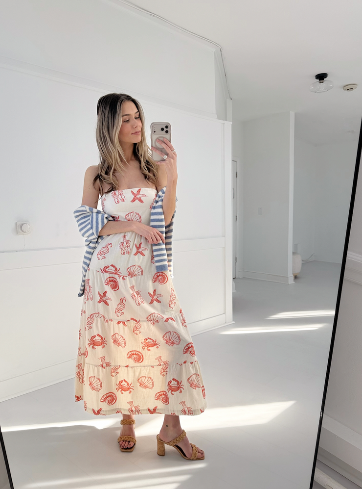 Strapless Seashell Maxi Dress Strapless Seashell Maxi Dress