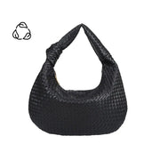 Brigitte Black Recycled Vegan Shoulder Bag
