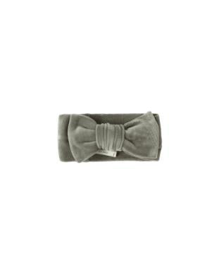 Velour Bow Headband - Forest