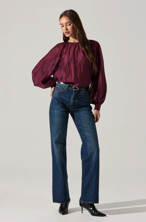 Reyen Top - Deep Wine