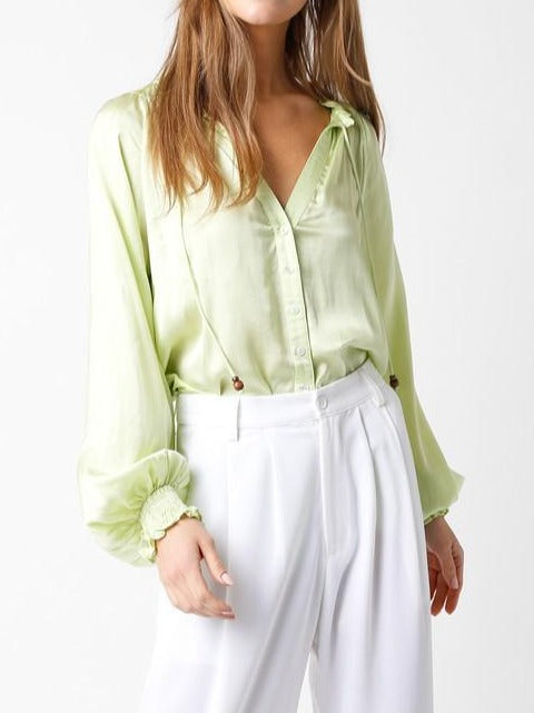 Dew A Little Dance Blouse Honeydew