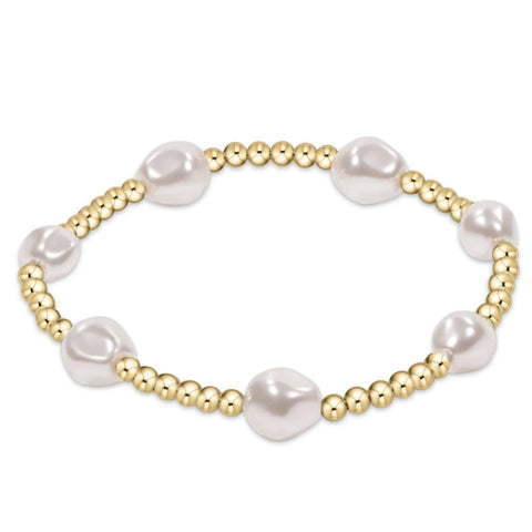 E. Newton Admire Gold 3mm Bead Bracelet - Pearl