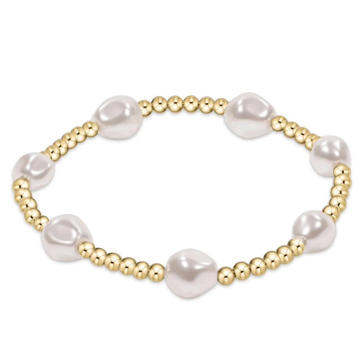 E. Newton Admire Gold 3mm Bead Bracelet - Pearl
