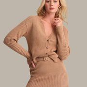 Lorelai Cropped Rib Cardigan