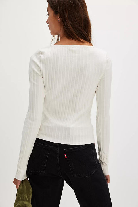 Tilly Long-Sleeve Cardi Ivory