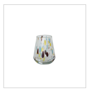 12 oz. Hand-Blown Confetti Drinking Glass