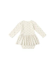 Pointelle Skirted Bodysuit - Blue Ditsy