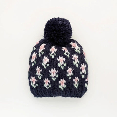 Bitty Blooms Indigo Beanie Hat For Baby & Kids