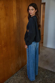 Break Free Lace Top  - Black