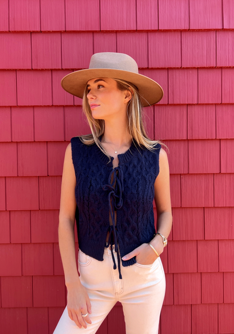 Bowed Up Vest - Navy