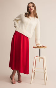 Northpointe Midi Skirt- Red