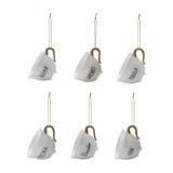 Glass Teacup Ornament with Alcohol Name - 6 Styles