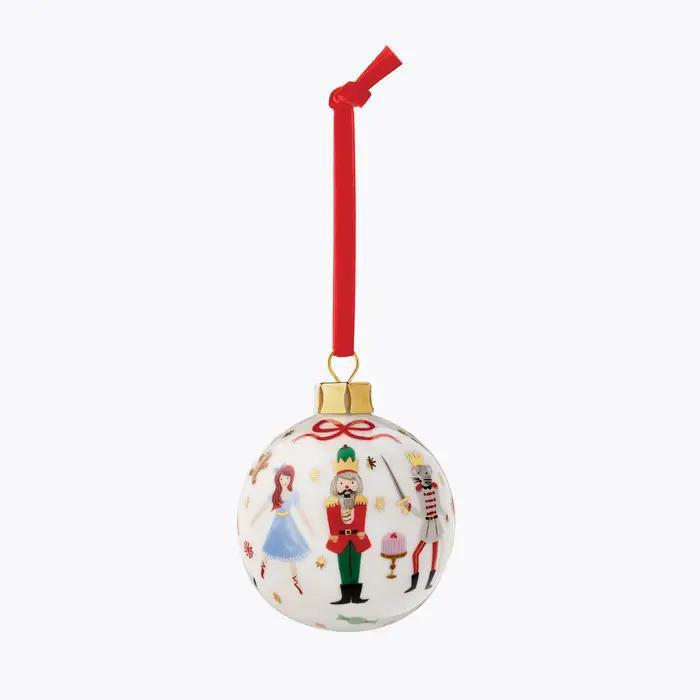 Nutcracker Porcelain Ornament