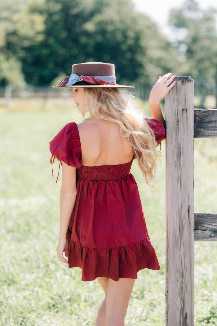 open lace back dress Cue The Camera Flashes Dress In Red main image 1