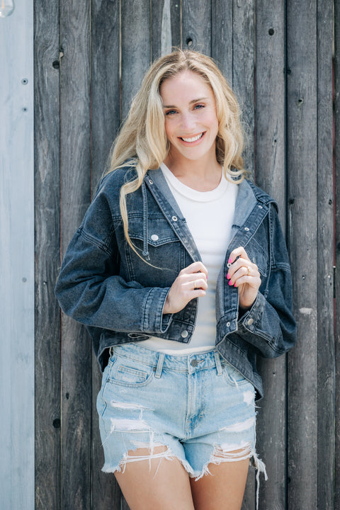 Back to BC Denim Hoodie