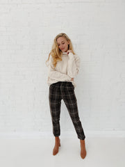 Plaid Paperbag Trousers