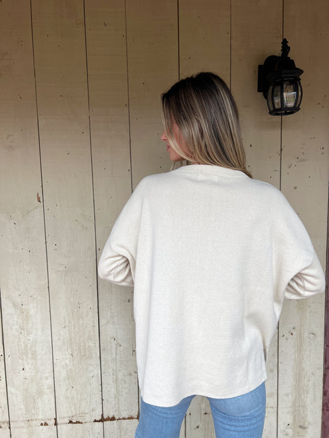 Pembroke Everyday Relaxed Sweater -Natural/Camel