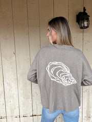 Salty Oyster Icon Sweater - Pewter/ Natural