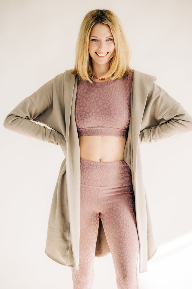 Coffee Run Cardigan Taupe