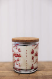 Signature Holiday Toile Print Candle