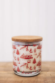 Signature Holiday Toile Print Candle