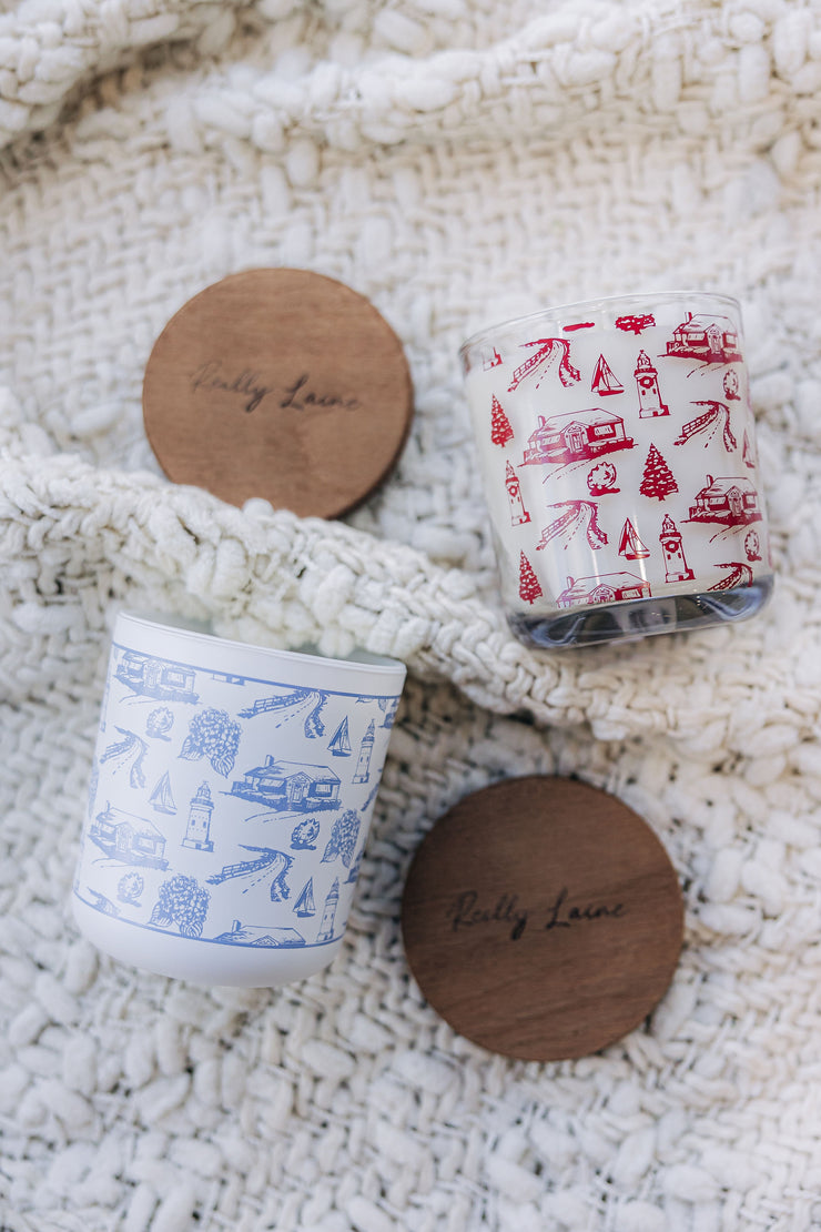 Signature Holiday Toile Print Candle