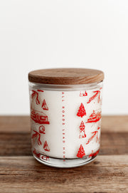 Signature Holiday Toile Print Candle