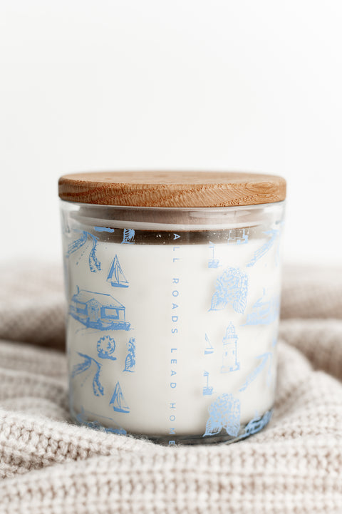 All Roads Signature Toile Print Candle