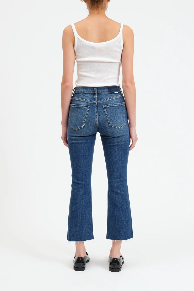 The Shy Girl High Rise Crop Flare Denim