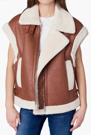 FIRST SIGHT FAUX LEATHER VEST