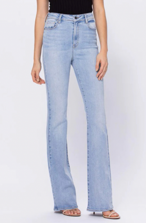 The 3124 Light Blue High Rise Flare Denim