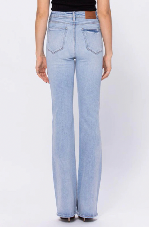 The 3124 Light Blue High Rise Flare Denim
